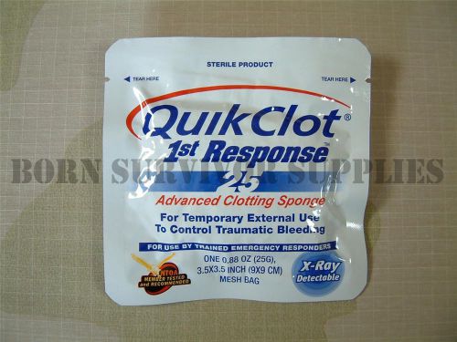 Quikclot 1st response 25g - quik quick clot quickclot emt first aid survival kit for sale