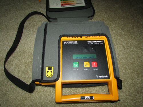 LIFEPAK 500T AED TRAINING SYSTEM TESTED WORKS with BATT PACK