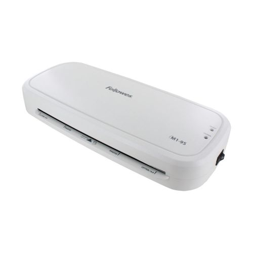 Fellowes 3-Minute M1-95 9.5 Inch Laminator with Pouch Starter Kit, White