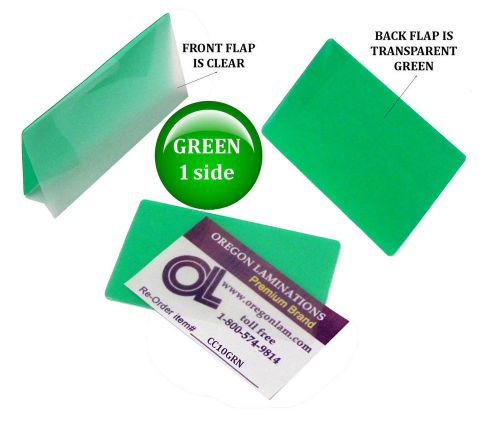 Qty 1000 Green/Clear Credit Card Laminating Pouches 2-1/8 x 3-3/8 by LAM-IT-ALL