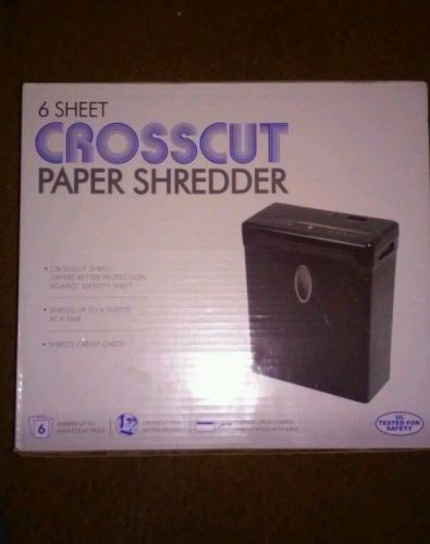 FREE SHIPPING -Paper Shredder 6 Sheet Credit Card Cross Cut LX60B Auto Start