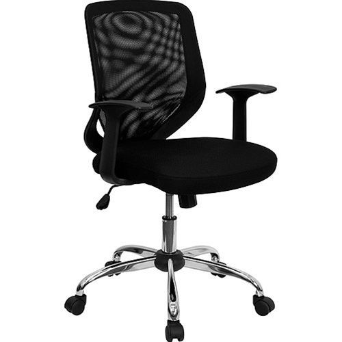 Mesh office chair with t-arms by flash furniture ergonomic business adjustable for sale