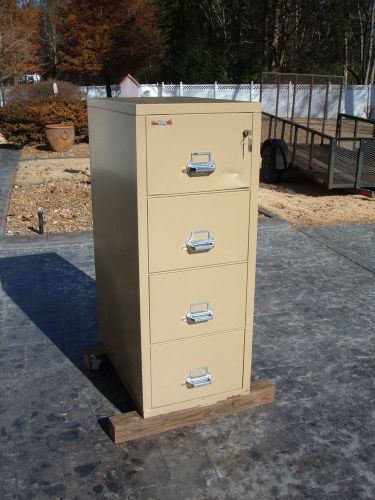 4-Drawer legal FireKing fireproof file cabinet with 2 keys safe 1 Hr. fire Rated