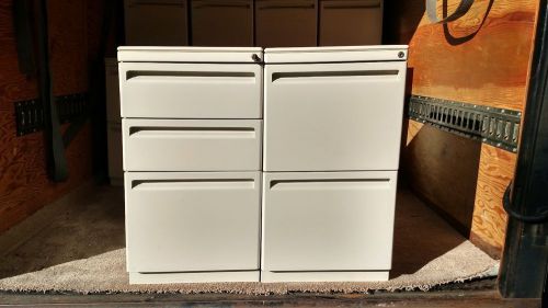 Haworth file cabinets 2 &amp; 3 drawer sets lock &amp; key white we deliverlocallynorca for sale