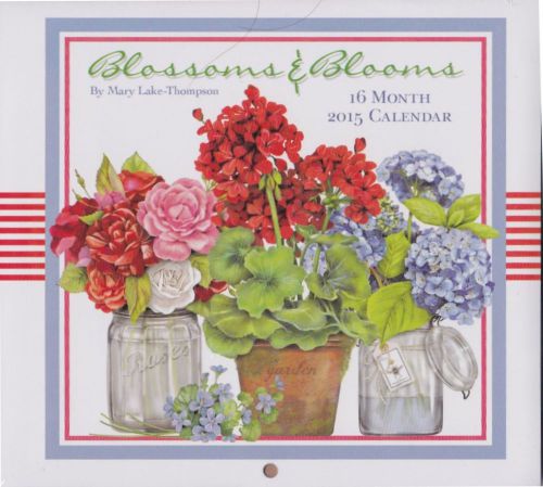 2015 Blossoms and Blooms Mini Wall 16 Month Calendar Flowers Studio 18