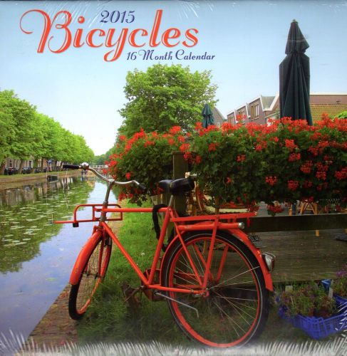 2015 16 Month BICYCLES 12x12 Sports Exercise Wall Calendar NEW &amp; SEALED