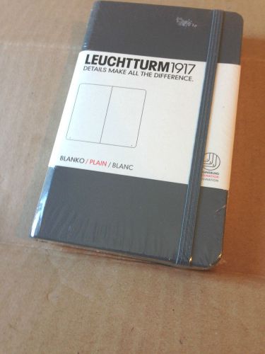 LEUCHTTURM PLAIN NOTEBOOK 9x14cm Grey Hardcover
