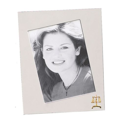 Item SF195-11L Silver Plated Legal Scale Picture Frame 5x7 Photo Attorney Gift