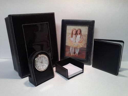 Gift - Desk Photo Box with Frame, Clock, Business Card Keeper and Note Paper