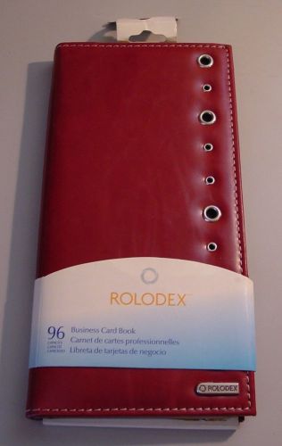 Rolodex - NEW -  96 Business Card Book - Red - 1733072