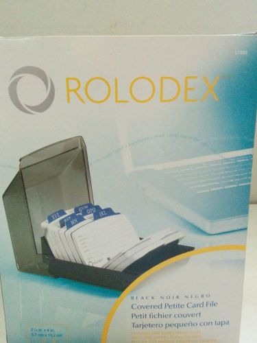 NEW Rolodex 67093 Covered Petite Card File 250 Cards 2-1/4 x 4 Black *BEST PRICE