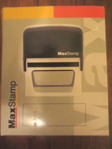 MaxStamp M60 Self Inking Stamp Scanned Date Time Initials Red Ink