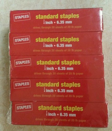Staples Standard Staples 5 Pack Total of 25,000
