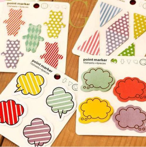 Geometrical Figure Sticker Post It Bookmark Marker Memo Index Pads Sticky Notes