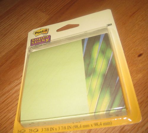 3M Super Sticky Post-it Notes 3-7/8&#034; x 3-7/8&#034; Palm leaf Design 75 Sheets 1 Pad