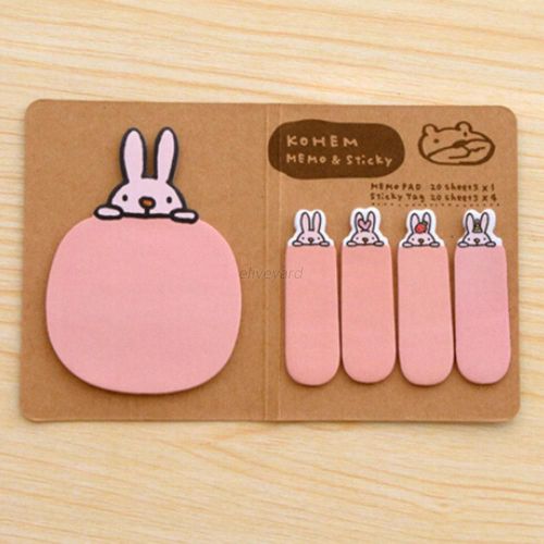 Cute Sticky Notes Post It Bookmark Point Marker Memo Flag Lovely Animal Sticker