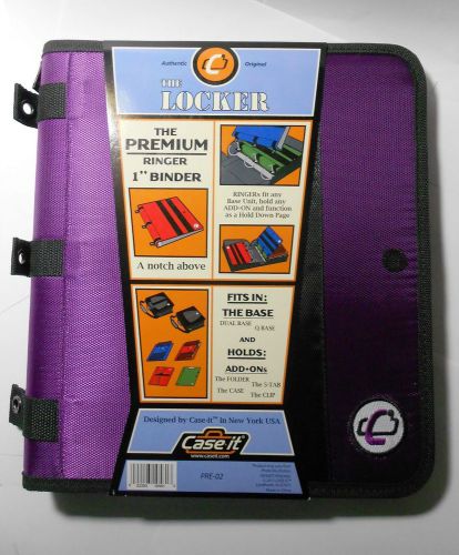 Case-It THE PREMIUM RINGER 1&#034; BINDER for ADD+ONs- Model Pre02- Purple- New!