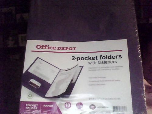 Office Depot Twin-Pocket Portfolios W/Fastener-10 Pack