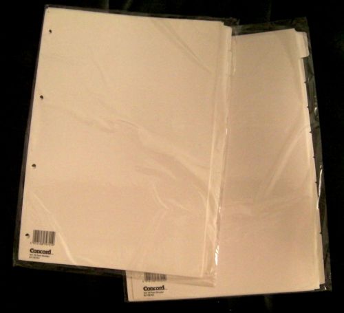3 packs of 10 part divider Concord size A10 for files, binders with 4 holes