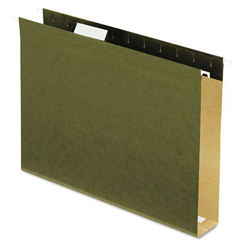 Reinforced 2&#034; Extra Capacity Hanging Folders, Letter, Stnd Grn, 25/Box