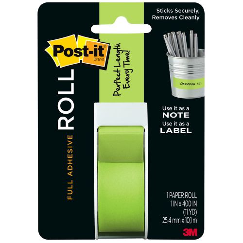 Post-It Full Adhesive Roll 1&#034;X400&#034;-Green