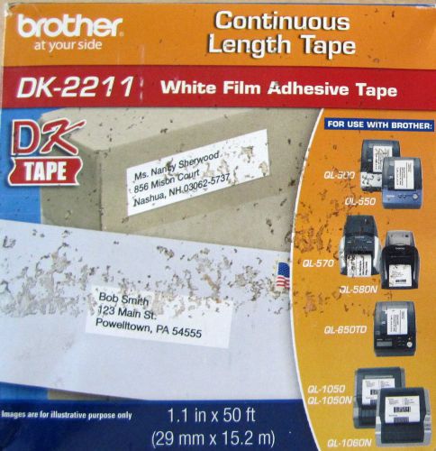 Brother  DK 2211  Continuous Length White Film Adhesive Tape