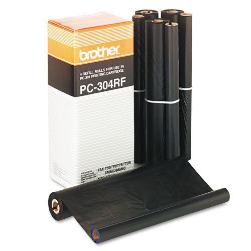 Brother PC304RF Thermal Ribbon Refill Roll, 4/Box, PK - BRTPC304RF