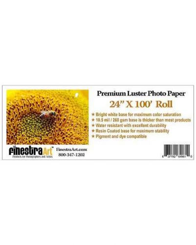 24&#034; x 100&#039; ft Roll FINESTRAART.COM Premium Luster Photo Paper