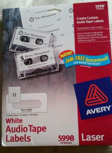 AVERY 5998 Laser Audio Tape Labels 120 Labels