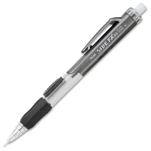 Pentel Side Fx Automatic Pencil - 0.5 Mm Lead Size - Black Barrel - 1 (pd255a)