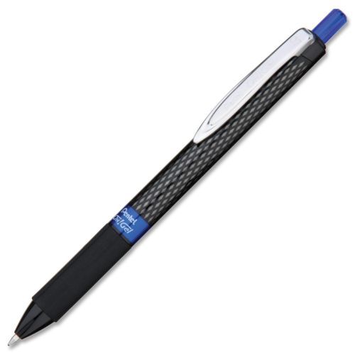 Pentel Oh! Gel K497c Gel Pen - Medium Pen Point Type - Blue Ink - Black Barrel -