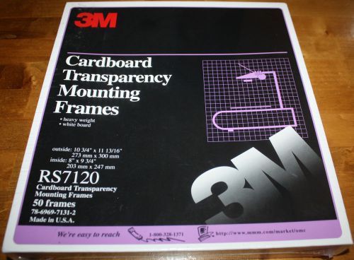3M CARDBOARD TRANSPARENCY MOUNTING FRAMES RS7120 50 CT NEW FACTORY SEALED