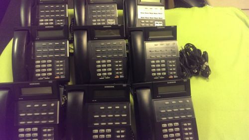 9 Used Samsung iDCS 18D Telephones Line Cords Cleaned. Light Scratches Good Cond