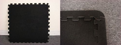 Carpet puzzle foam tiles mats floor tradeshow 3/8&#034; thick 100 sq. ft. black only for sale