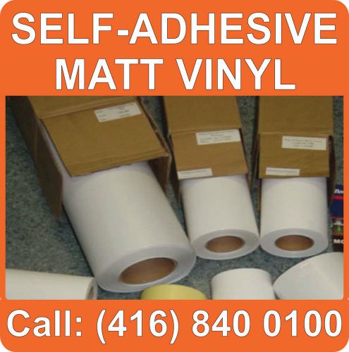 SOLVENT High Grade Self Adhesive Vinyl Matt Roll 36&#034; by 166&#039; for Pop Up Panels