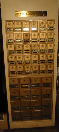 Vintaged Salisbury 46 PO Mail Box Rear Door Loading Brass ALL Keys on wheels