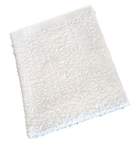 36 WHITE 12x12  12 x 12 COTTON TERRY CLOTH CLEANING BAR TOWELS/RAGS