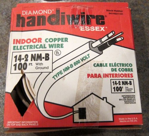 DIAMOND HANDIWIRE INDOOR COPPER ELECTRICAL WIRE 14-2 NM-B 100&#039; WITH GROUND