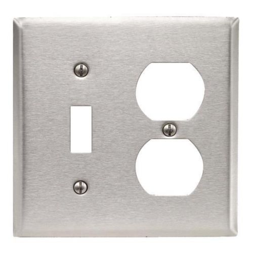 Leviton 84005 stainless steel combination wall plate-ss combo wall plate for sale