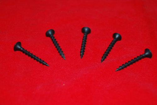6x 1-5/8&#034; phillips bugle black oxide coarse thread drywall screws 5000/cs. for sale