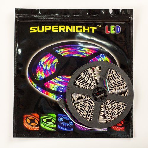 SUPERNIGHT (TM) 5M/16.4 Ft SMD 3528 RGB LED Color Changing 300 LED Flexible Stri