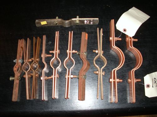 10 SETS PHD COPPER RISER PIPE CLAMPS. (4)1&#034;,(2)1 1/4&#034;.(2)1 1/2&#034; &amp; (2)3&#034; SETS.