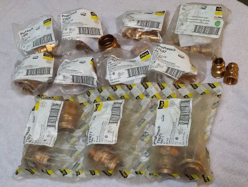 Assorted viega propress copper fittings (23 total pieces) new for sale