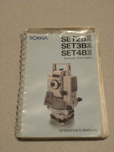 Sokkia SET2BII 3BII 4BII Total Station Manual Surveying Surveyor Instrument