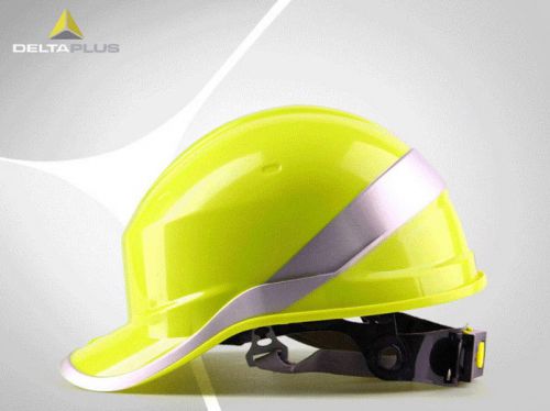 Deltaplus venitex Construction Ratchet Hard Hat / Safety Helmet,Diamond V,Yellow