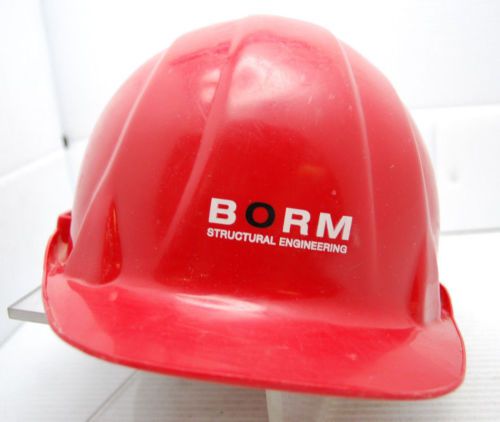BORM STRUCTURAL ENGINEERING ADJUSTABLE RED HARD HAT