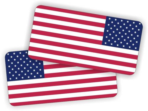 Pair  American Flag Hard Hat Stickers / Decals Labels USA Patriotic LH RH 2X Lot