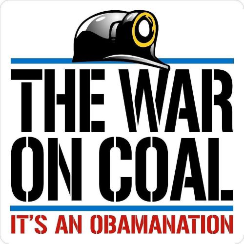 3 -   The War On Coal It&#039;s A Obamanation 2&#034; Hard Hat Mining Helmet Sticker H557