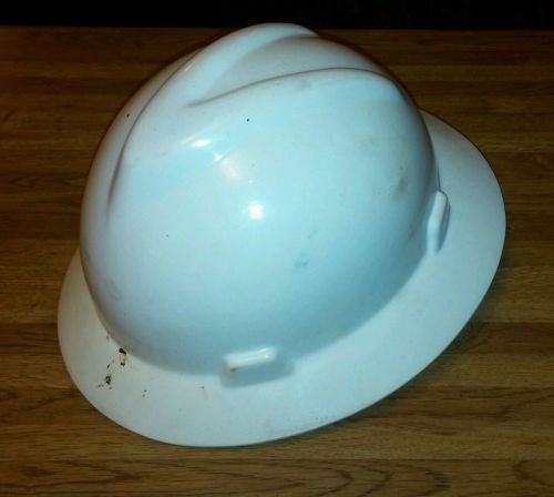 Vtg ca1997 v-gard safety hard hat helmet full brim ansi z89.1 medium adjustable for sale