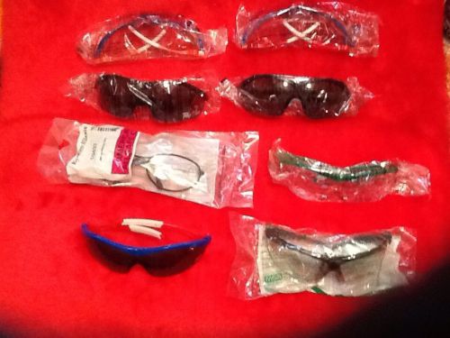 Safety Glasses 8 Different Includes NASCAR and Others New Clear &amp; Dark